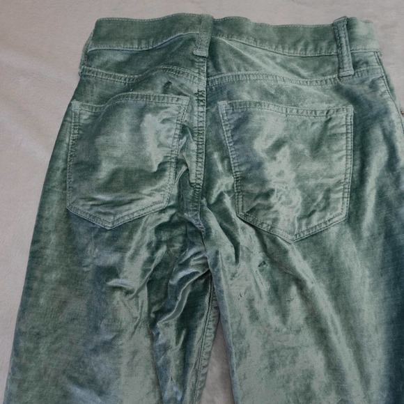 LUCKY BRAND Womens 00 Ava Antartica Sea Foam Crushed Velvet Skinny Jeans Pants - Picture 16 of 16